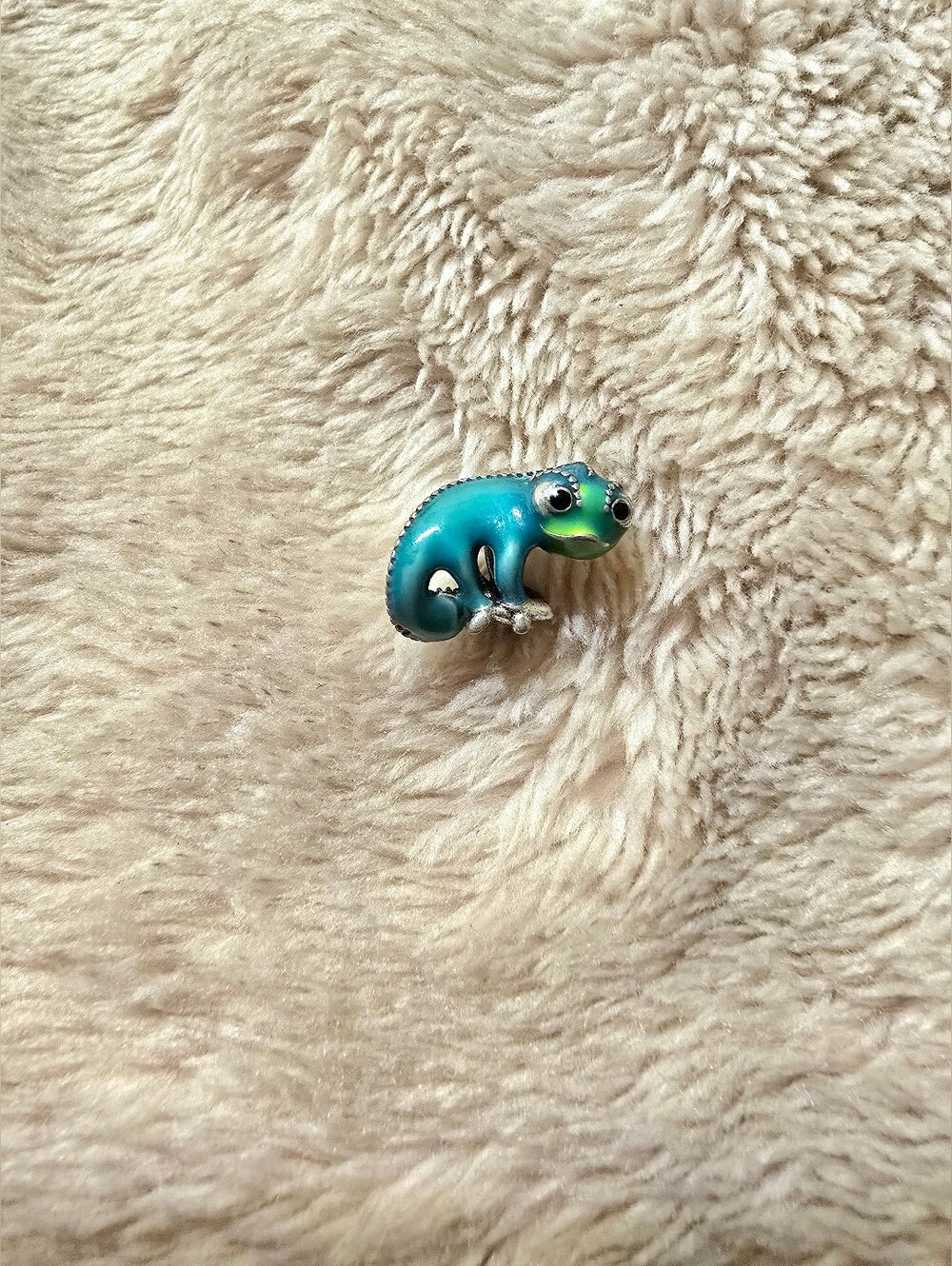 Green Chameleon Charm From Tangled